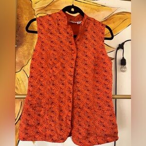 Orange Sleeveless Top